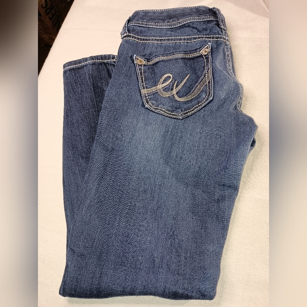 Express jeans Stella Lowrise‎ Blue Denim Legging Jeans 2S (#1,156) - Picture 2 of 8